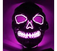 SHANJIA Maschera di Halloween, Light Up Mask, LED Light Up Scary Skull Mask per Halloween Festival Cosplay Masquerade Carnival Party (Stile 16)