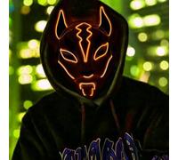 SHANJIA Maschera di Halloween, Maschera di Illuminazione, Maschere di Partito, Maschera Scary Skull Mask per Halloween Festival Cosplay Masquerade Carnevale Party (Arancia)