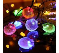 SHANJIA Stringa della luce della conchiglia, 4m 40LEDsotto le luci della fata del mare alimentata a batteria per la decorazione di illuminazione di Natale del giardino d'estate (Multicolore)