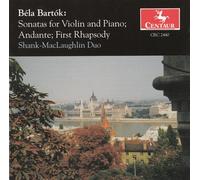 Shank-MacLaughlin Duo Bartok: Sonatas for Violin & Piano (CD)