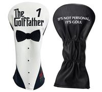 Shanker Golf Headcover - The Golf Father Driver & Putter Covers - Funny Golf Club Covers for Dads - Tour Grade PU Leather, Waterproof, Soft Lining, Embroidered Logos