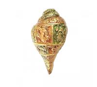 Shankh in ottone | Ganesha Shankh | Avere una bella intaglio di Ganesha | Shankh puro ottone dimensioni 14 cm. da Indian Collectible