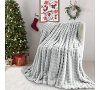 SHANNA Coperte Super Morbide e Calde in Velluto al Latte con Bolle 450 GSM, Adatte per Divano, Grande e Versatile Coperta per Camera da Letto, Divano, Viaggio, Auto, Campeggio (Grigio, 180x230 cm)