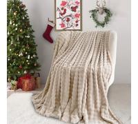 SHANNA Coperte Super Morbide e Calde in Velluto al Latte con Bolle 450 GSM, Adatte per Divano, Grande e Versatile Coperta per Camera da Letto, Divano, Viaggio, Auto, Campeggio (Cammello, 160x200 cm)