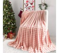 SHANNA Coperte Super Morbide e Calde in Velluto al Latte con Bolle 450 GSM, Adatte per Divano, Grande e Versatile Coperta per Camera da Letto, Divano, Viaggio, Auto, Campeggio (Rosa, 180x230 cm)