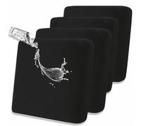 SHANNA Copri Cuscini Elasticizzati Antiscivolo Per Divano: Set Di 4 Fodere Moderne e Impermeabili Per Cuscini Di Mobili Da Esterno, Adatte a Sedie e Divani (Nero)