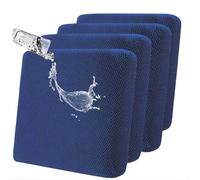 SHANNA Copri Cuscini Elasticizzati Antiscivolo Per Divano: Set Di 4 Fodere Moderne e Impermeabili, Rimovibili e Antiscivolo Per Sedie (Blu Marino)