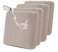 SHANNA Copri Cuscini Elasticizzati Antiscivolo Per Divano: Set Di 4 Fodere Moderne Magiche e Impermeabili Per Cuscini Di Sedie e Divani (Cachi)