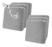 SHANNA Copridivano Elasticizzato Antiscivolo Per Cuscino: Set Di 6 Federe Per Cuscini Da Esterno, Copridivano Altamente Elastico,Per Mobili Da Giardino, Adatti Per Animali Domestici (Grigio Chiaro)