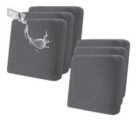 SHANNA Copridivano Elasticizzato Antiscivolo Per Cuscino: Set Di 6 Federe Per Cuscini Da Esterno, Cuscini Da Patio Antiscivolo Per Mobili Da Giardino, Adatti Per Poltrone (Grigio Scuro)