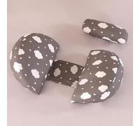 SHANNA Cuscino Gravidanza per Dormire, Cuscino allattamento e Gravidanza, NUOVO Cuscino Comfort Regolabile per Tutto Il Corpo, Maternità e Cuscino Supporto, Fodera Rimovibile e Lavabile (Gris Oscuro)