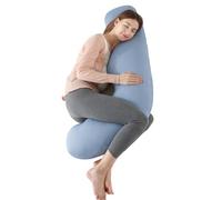 SHANNA Cuscino Gravidanza per Dormire, Cuscino Allattamento Neonato a Forma di U, Morbido Velluto Cuscini per maternità e il Corpo Laterale con Federa Sfoderabile e Lavabile