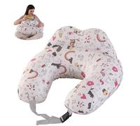 SHANNA Cuscino per l'Allattamento: Cuscino della Gravidanza con Cintura Regolabile alla Vita, Cuscino per l'Allattamento del Bambino, Morbido e Confortevole per Neonati (Donut Arcobaleno)