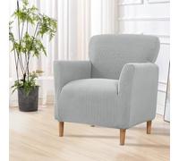 SHANNA Fodere per sedia da banchetto elastiche: 1 pezzo, fodera per poltrona in maglia di lusso del Medio Secolo, antiscivolo, tinta unita, fodera per poltrona per ufficio, reception, lettura, divano