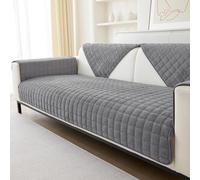 SHANNA Velluto Copridivano 1 2 3 4 Posti con Penisola, 2024 Nuovo Fodera per Divano Antiscivolo Antimacchia, Telo Copridivano con Braccioli Tessuto Super Morbido Universale (Grigio Scuro, 90 x 120cm)