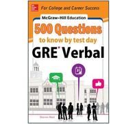 Shannon Reed McGraw-Hill Education 500 GRE Verbal Questions to Know (Tascabile)