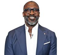 Shannon Sharpe (Blue Suit) Half Body Buddy Cutout