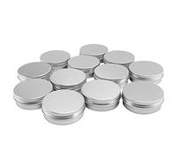 shanpu 12 X 50 ml di trucco in alluminio 50 ml capacità vasetti lattine/candele/cosmetici piccoli vuoti
