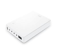 Shanqiu Mini UPS Gruppo di continuità per router, modem, fotocamera con ingresso AC uscita USB 5V DC 5V 9V 12V 3A (74Wh bianco)