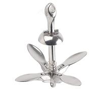 ShanQuilyx Ancora a grappino Pieghevole in Acciaio Inox da 0,7 kg, Hardware Marino per l’ormeggio di Yacht, Ancora Pieghevole di Grado 316 ad Alta Resistenza con Finitura Lucida a Specchio,