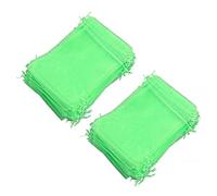 Shanrya 100pcs Garden Mesh Barrier Bag Sacchetto di Protezione della Frutta in Polietilene Riutilizzabile Traspirante con Coulisse per Orto (10 * 15 cm)