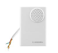 Shanrya Campanello per Campanello con Alimentatore 12V, Materiale ABS con suonerie Chiare 3,4 X 2,4 Pollici Campanello per Controllo accessi, Hotel casa per sistemi di Controllo accessi Ville
