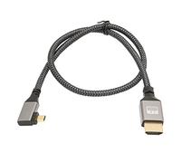 Shanrya Cavo di Interfaccia Multimediale HD 4K, Cavo Adattatore di Interfaccia Multimediale HD Plug And Play per Display TV (Gomito Destro 0,5 M)