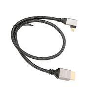 Shanrya Cavo di Interfaccia Multimediale HD 4K, Cavo Adattatore di Interfaccia Multimediale HD Plug And Play per Display TV (Gomito Sinistro 0,5 M)