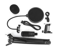 Shanrya Comodo Microfono a condensatore ad Alta sensibilità, Kit Audio per Microfono Plug And Play USB, Basso Rumore per Computer Desktop