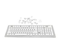 Shanrya Copritasti per Tastiera, Facile Installazione 130 Tasti Copritasti Personalizzati Stampaggio a Iniezione Bicolore Design Ergonomico per Tastiera a 87 Tasti (Bianco)