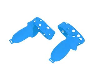 Shanrya Cover Protettiva per Joystick VR, Cover Protettiva antisudore in Silicone Antiscivolo per Controller VR Comoda Lavabile con Cinturino per 2(Blu)