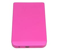 Shanrya Custodia per Disco Rigido, Custodia per Disco Rigido SSD USB 2.0 Ultra Sottile da 480 Mbps Plug And Play Senza Attrezzi in Lega di Alluminio per 2,5 Pollici (Rosso)