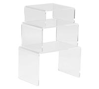 Shanrya Espositore per giocattoli, espositore per bambole, espositore per giocattoli in acrilico sicuro ed ecologico 3 pezzi/set, per la visualizzazione di giocattoli per libri di gioielli