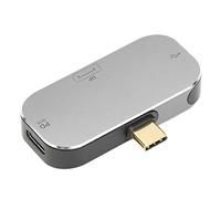 Shanrya Hub USB C 3 in 1, convertitore da USB C a DP Trasmissione Dati Ampia Applicazione Piccole Dimensioni per la casa per i Viaggi per L'Ufficio