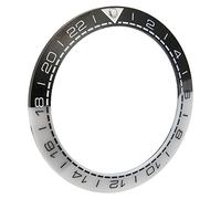 Shanrya Inserto Lunetta, Accessorio di Ricambio da 41,5 Mm Anello Lunetta Orologio Ceramica Trasparente Antigraffio Alla Moda per Orologiaio per la Casa (Bianco e nero)