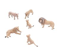 Shanrya Kit modello leone, figure della famiglia leone 6 pezzi per decorazioni natalizie