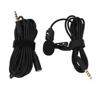 Shanrya Microfono a Clip con Risvolto, risoluzione cardioide HD Microfono con Risvolto lavalier Ampia Risposta in frequenza Anti Rumore per Fotocamera per Trasmissione in Diretta