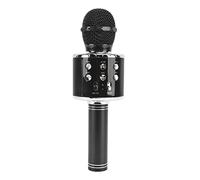 Shanrya Microfono karaoke Bluetooth senza fili, Microfono a Condensatore Bluetooth HiFi Stereo Riduzione del Rumore 100Hz-10KHz per la Trasmissione per Concerti (Nero)