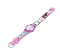 Shanrya Orologio per Bambini, Stile Cartoon 3D. Gatto carino. Orologio per Bambini Impermeabile per Bambini (Viola)