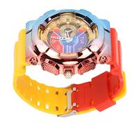 Shanrya Orologio Sportivo, Orologio Al Quarzo Impermeabile Gradiente di Lunga Durata Moda per la Vita Quotidiana (Parte superiore rossa Parte inferiore gialla)