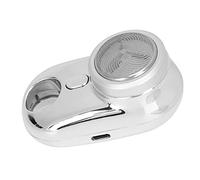 Shanrya Regolabarba Portatile Tascabile, Mini Tagliacapelli Portatile con Design Intagliato Cavo per la Casa (Argento)