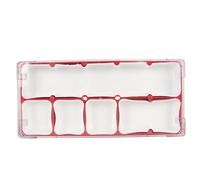 Shanrya Scatola Portaoggetti per Parti di Orologi, Contenitore per Parti di Orologi, Rivestimento in Gomma Impilabile Ampiamente Utilizzato per lo Stoccaggio (Rosso)