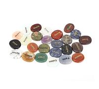 Shanrya Set di Pietre runiche incise, Accessori per la divinazione Set di Pietre runiche per la Meditazione per la Decorazione d'interni