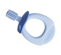 Shanrya Spazzolino da Denti in Silicone per Bambini, Manico anulare per spazzolino da Denti per l'addestramento Infantile con Scatola di immagazzinaggio per l'uso Quotidiano(Blu)