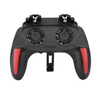 Shanrya Ventole di Raffreddamento Doppie, ventole di Raffreddamento per Smartphone, ventole di Raffreddamento con Supporto, Gamepad per Cellulare, per Giochi con Smartphone(5000mah)