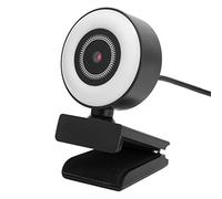 Shanrya Webcam con microfono HD, Live Webcam Clear Image Portatile con luce per Live Streaming per per Mixer