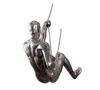 SHANSHU 3D Climbing Man Wall Art Cool Unique Rock Climber Wall Sculptures Home Decor Resin Wall Mounted Climber Figures Home Office Decor Father's Day Gifts