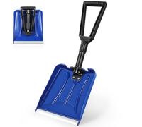 SHANTRA Pala da neve pieghevole di emergenza per auto, pala da neve portatile con impugnatura a D, design ad angolo regolabile e multifunzionale per rimozione della neve, pala pieghevole e portatile