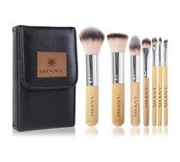 SHANY Pennelli da trucco - I love Bamboo - Set di 7 pennelli da trucco Petite Pro in bambù con custodia per il trasporto