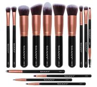 SHANY Pennelli per trucco - Rose All Day - Set di 14 pennelli - Set di pennelli per fondotinta, cipria, correttore, ombretto, set completo di pennelli per trucco Kabuki in oro rosa - 14 pezzi